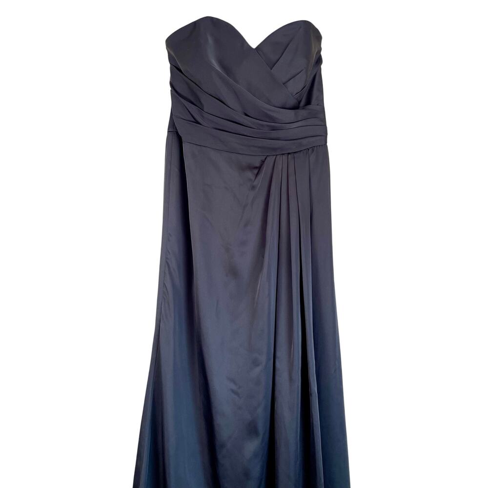 NWT Priscilla of Boston Long Strapless Wrap Pleated Evening Formal Prom Dress 8